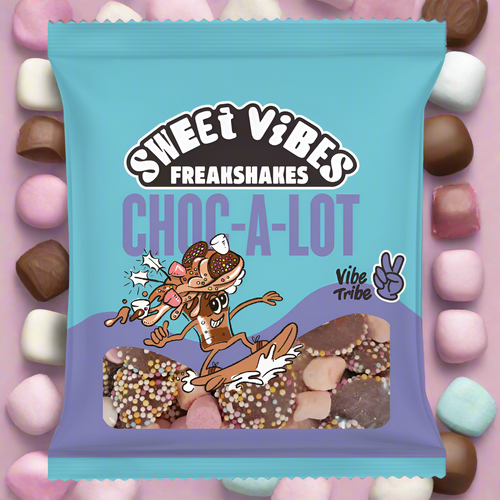 Sweet Vibes Choc-A-Lot Freakshake Bag 105g - Buy at Cinema Snacks, Snacking World Sweet Vibes Choc-A-Lot Freakshake Bag 105g - Buy at Cinema Snacks, Snacking World