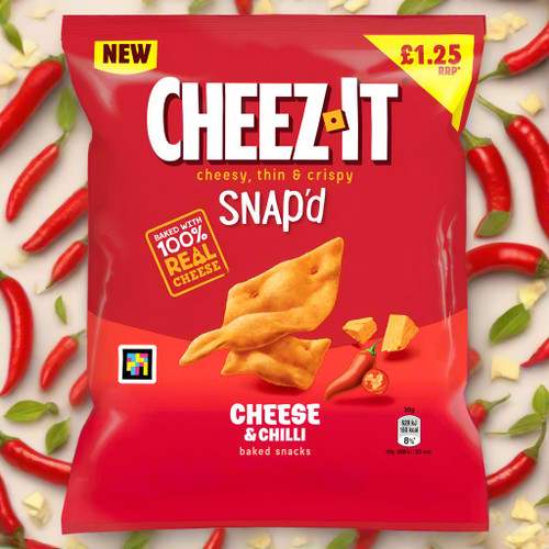 Cheez-It Cheese & Chilli Thin & Crispy Baked Snacks 65g PMP £1.25 - Buy at Cinema Snacks, Snacking World Cheez-It Cheese & Chilli Thin & Crispy Baked Snacks 65g PMP £1.25 - Buy at Cinema Snacks, Snacking World