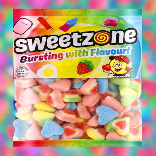 Sweetzone Fizzy 3D Hearts 1kg Bag | Bulk Fizzy Pick n Mix Sweets UK