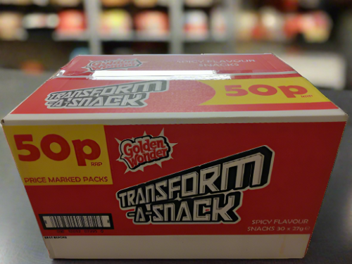 Golden Wonder Transform A Snack Spicy 27g Full Box 30 Pack Golden Wonder Transform A Snack Spicy 27g Full Box 30 Pack