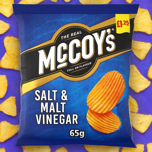 McCoy's Salt & Malt Vinegar Sharing Crisps 65g 20 Pack