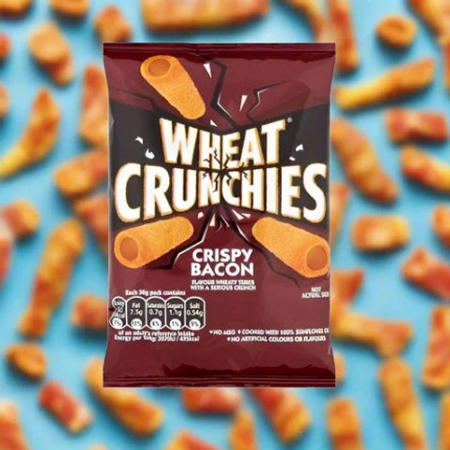 Wheat Crunchies Crispy Bacon Flavour Wheaty Tubes 34g 30 Pack Wheat Crunchies Crispy Bacon Flavour Wheaty Tubes 34g 30 Pack