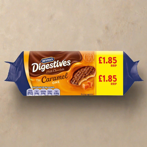 McVities Digestives Milk Chocolate The Caramel One Biscuits 250g PMP £1.85 McVities Digestives Milk Chocolate The Caramel One Biscuits 250g PMP £1.85