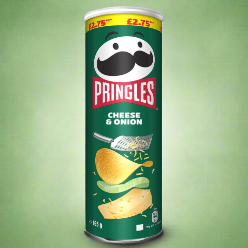 Pringles Cheese & Onion Crisps Can 165g Pringles Cheese & Onion Crisps Can 165g