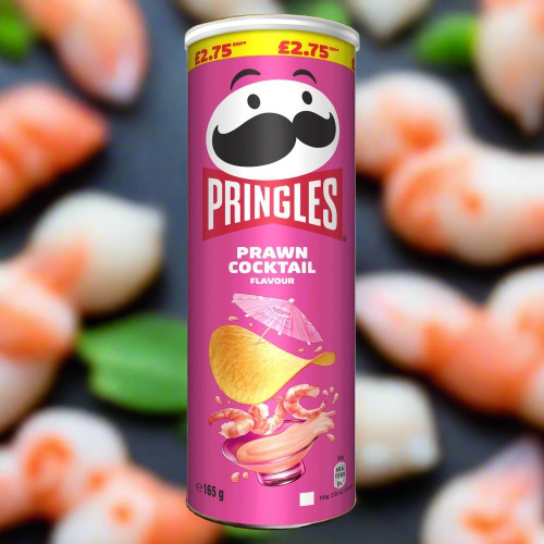 Pringles Prawn Cocktail Crisps Can 165g Pringles Prawn Cocktail Crisps Can 165g