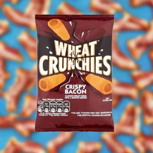 Wheat Crunchies Crispy Bacon Flavour Snacks 32g Single Packet Wheat Crunchies Crispy Bacon Flavour Snacks 32g Single Packet