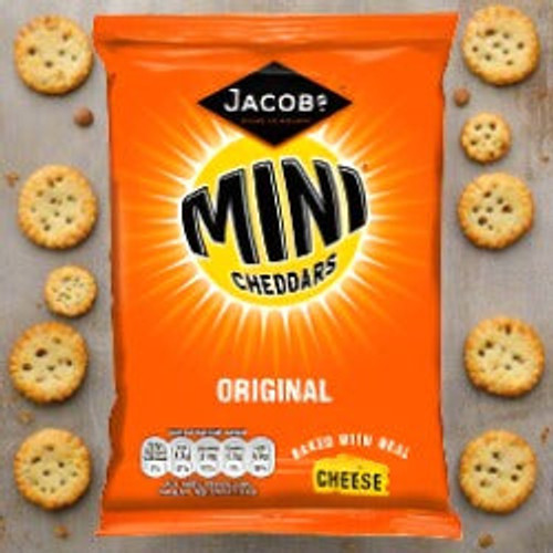 Jacob's Mini Cheddars Original Cheese Snacks 45g Single Packet Jacob's Mini Cheddars Original Cheese Snacks 45g Single Packet