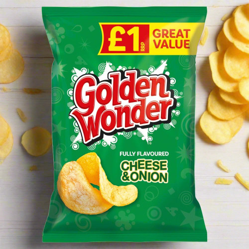 Golden Wonder Fully Flavoured Cheese & Onion 57g Golden Wonder Fully Flavoured Cheese & Onion 57g