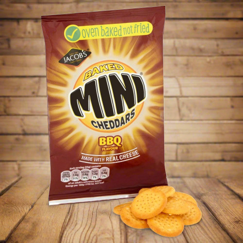 Jacob's Mini Cheddars Smoky BBQ Cheese Snacks 45g Single Packet Jacob's Mini Cheddars Smoky BBQ Cheese Snacks 45g Single Packet