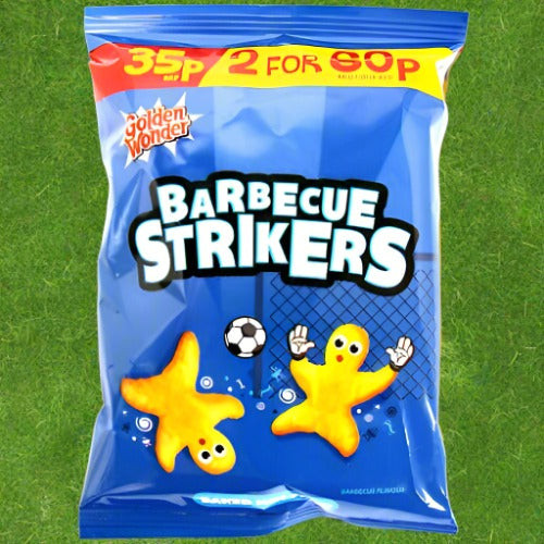 Golden Wonder Barbecue Strikers BBQ Flavour Snacks 22g Single Packet Golden Wonder Barbecue Strikers BBQ Flavour Snacks 22g Single Packet