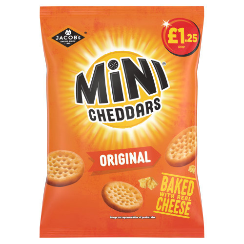 Jacob's Mini Cheddars Original Snacks 90g PMP £1.25 BBE 03/02/24