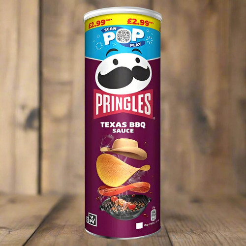 Pringles Texas BBQ Sauce Crisps Can 165g Pringles Texas BBQ Sauce Crisps Can 165g