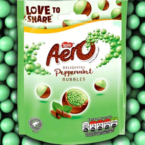 Aero Bubbles Peppermint Mint Chocolate Bag 80g £1.35 PMP Aero Bubbles Peppermint Mint Chocolate Bag 80g £1.35 PMP