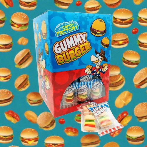 Crazy Candy Factory Mini Gummy Burgers 10g Crazy Candy Factory Mini Gummy Burgers 10g