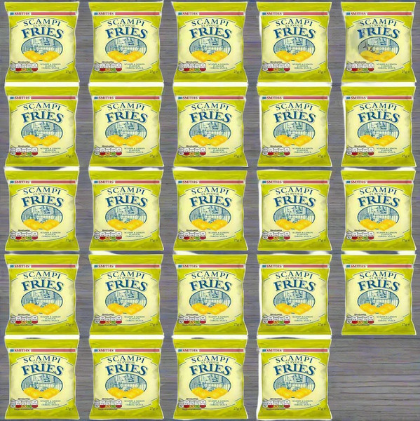 Smiths Scampi Fries 24 x 27g – Crunchy Pub Snack with Lemon & Scampi Flavour