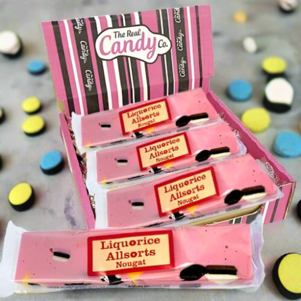 The Real Candy Co. Liquorice Allsorts Nougat Bars 130g