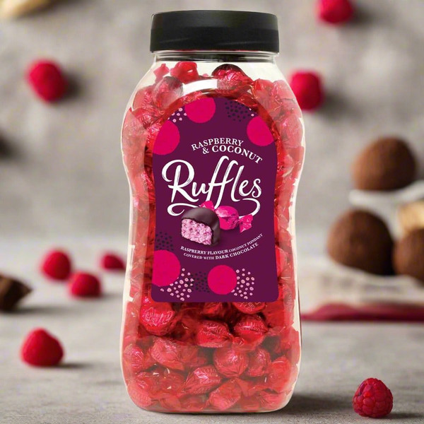 Jameson's Ruffles Raspberry & Coconut 100g - Buy at Cinema Snacks, Snacking World Jameson's Ruffles Raspberry & Coconut 100g - Buy at Cinema Snacks, Snacking World