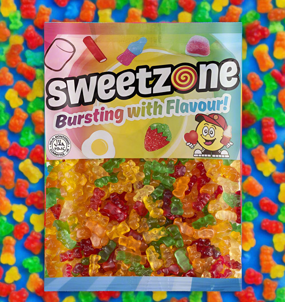 Sweetzone Happy Bears 1kg Bag | Bulk Retro Pick n Mix Sweets UK