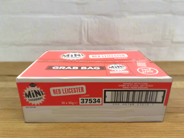 Jacob's Mini Cheddars Red Leicester Flavour 45g Full Box (30 Pack) Jacob's Mini Cheddars Red Leicester Flavour 45g Full Box (30 Pack)