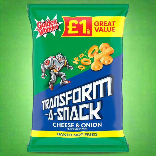 Golden Wonder Transform-A-Snack Cheese & Onion Flavour Snacks 56g Golden Wonder Transform-A-Snack Cheese & Onion Flavour Snacks 56g