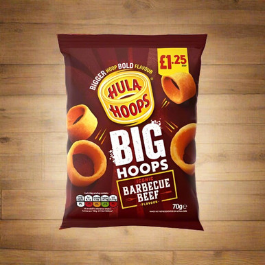 Hula Hoops Big Hoops BBQ Beef Crisps 70g Snacking World by Cinema Snacks
