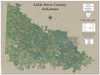 Little River County Arkansas 2024 Aerial Wall Map