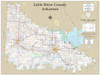 Little River County Arkansas 2024 Wall Map