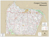 Cooper County Missouri 2023 Wall Map