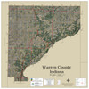 Warren County Indiana 2024 Aerial Wall Map