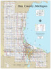 Bay County Michigan 2023 Wall Map