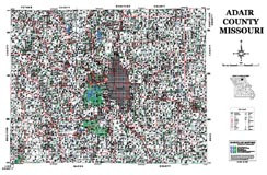 Adair County Missouri 2006 Wall Map