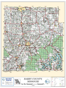 Barry County Missouri 2010 Wall Map