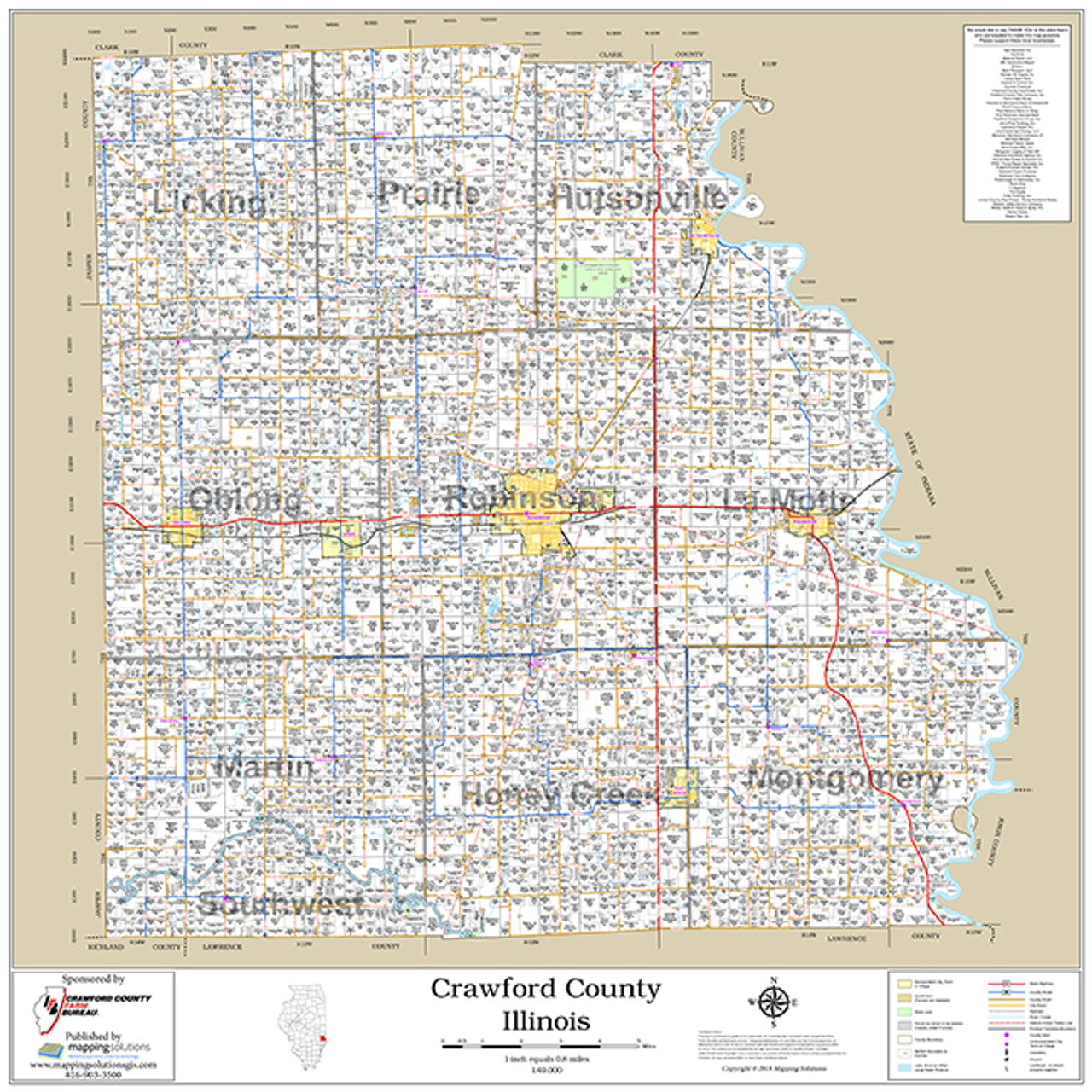 crawford county gis mapping Crawford County Illinois 2018 Wall Map Crawford County Illinois 2018 Plat Book Crawford County Illinois Plat Map Plat Book Gis Parcel Data Property Lines Map Aerial Imagery Parcel Plat Maps For