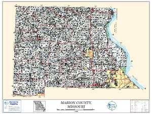 Marion County Missouri 2010 Wall Map