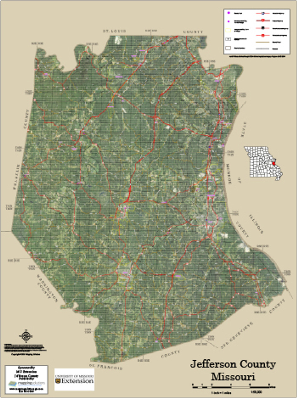 jefferson county parcel map Jefferson County Missouri 2016 Aerial Map Jefferson County jefferson county parcel map