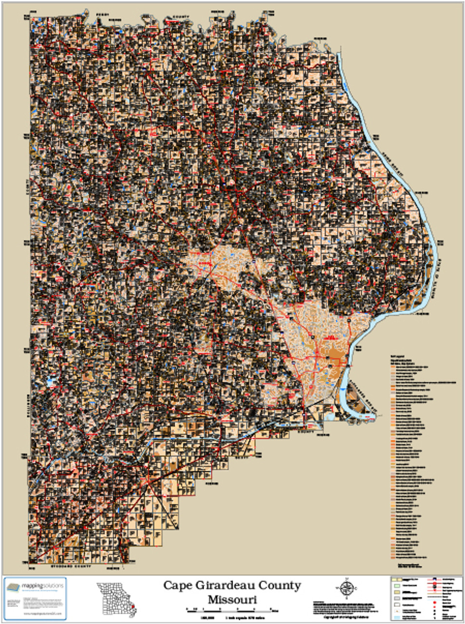 Cape Girardeau County Missouri 2020 Soils Wall Map Mapping Solutions   Capegirardeaumo15ws  03730.1522164300 