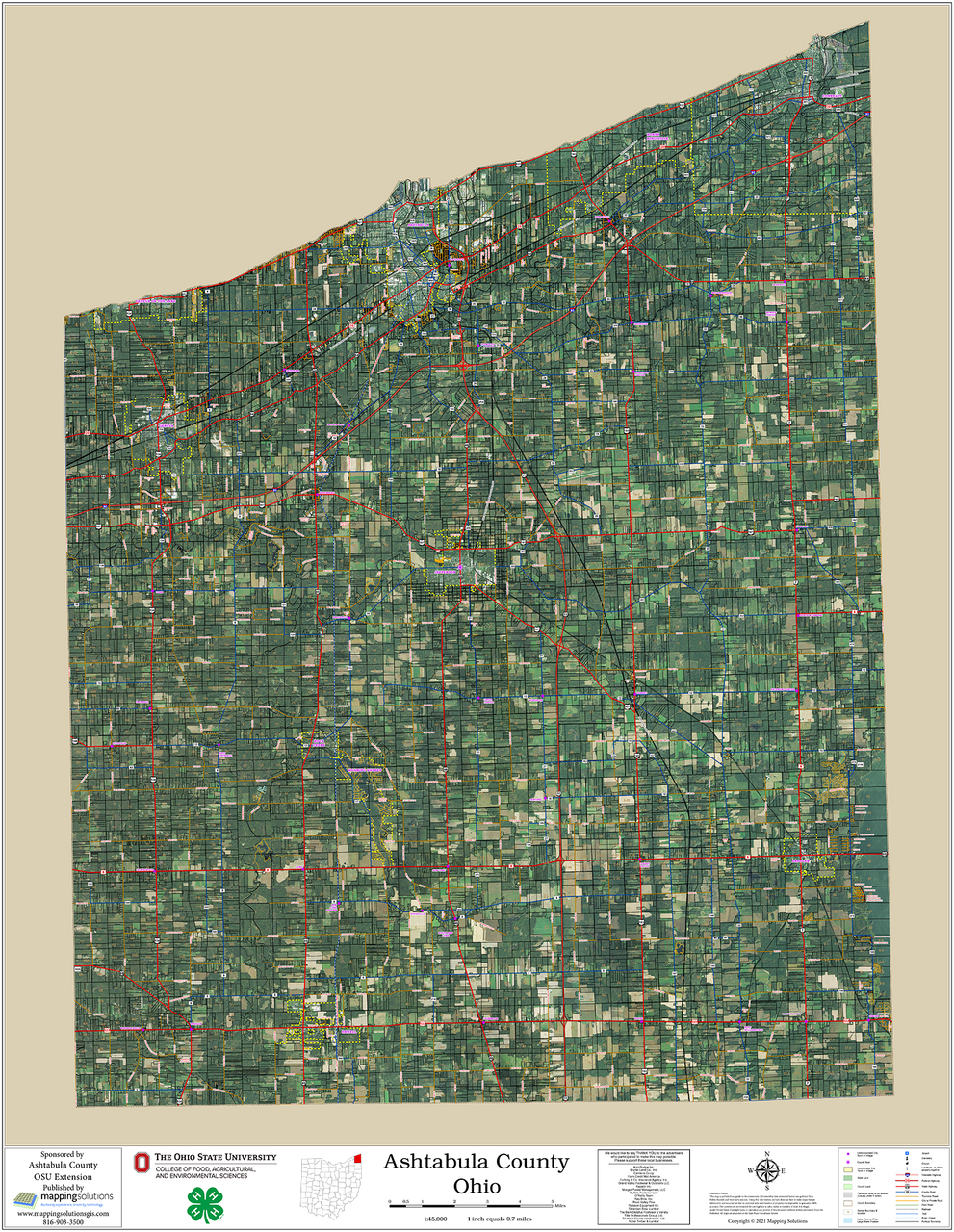 Printable Map Of Ashtabula Ohio