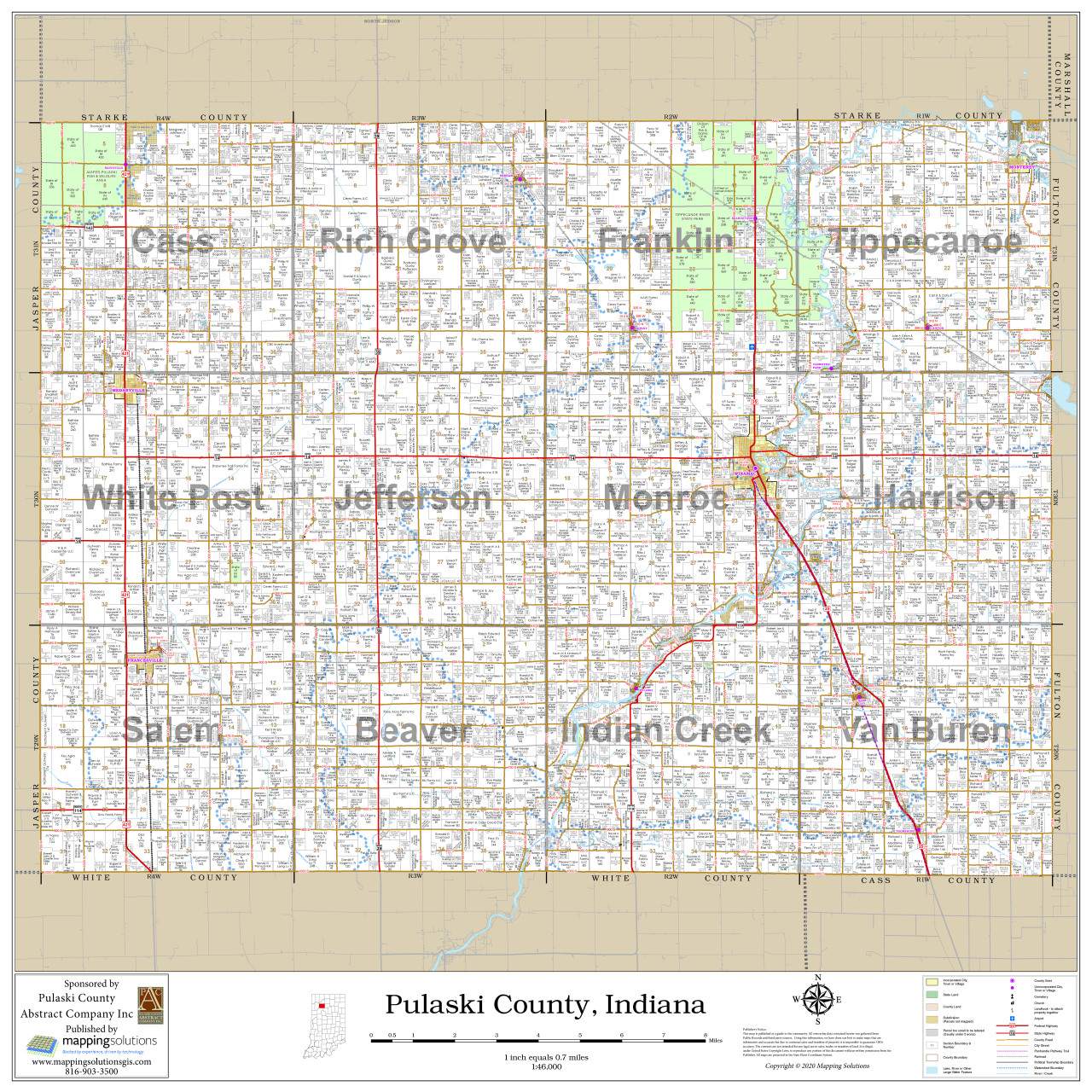 pulaski county missouri road map