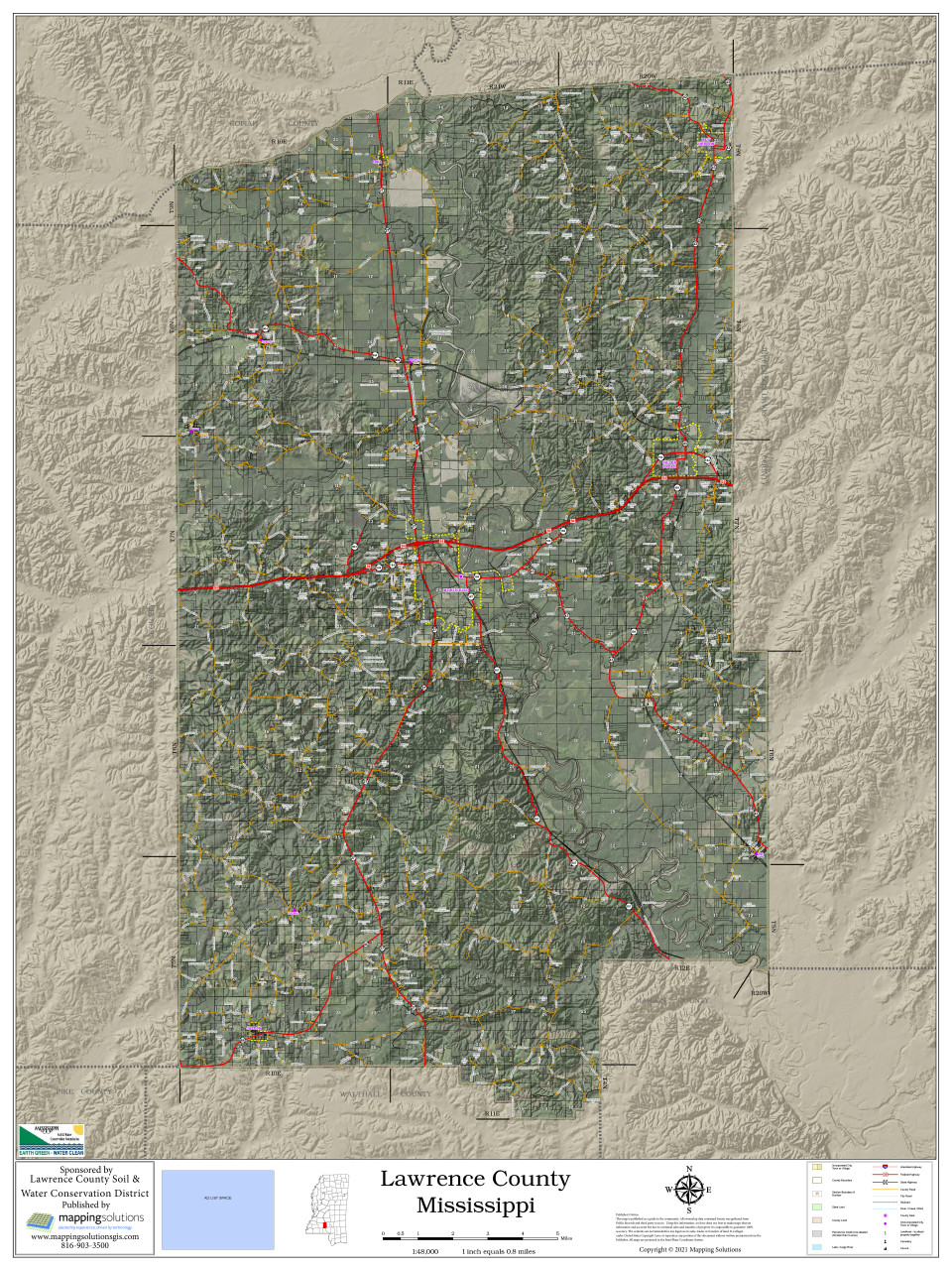Lawrence County Mississippi 2021 Aerial Wall Map Mapping Solutions lawrence-county-mississippi-2021-aerial-wall-map-mapping-solutions