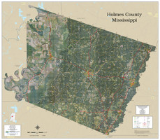 Holmes County Mississippi 2024 Aerial Wall Map