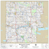 Marquette County Wisconsin 2021 Wall Map