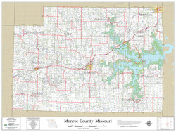 Monroe County Missouri 2022 Wall Map