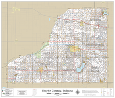 Starke County Indiana 2024 Wall Map