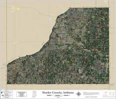 Starke County Indiana 2024 Aerial Wall Map