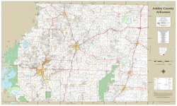 Ashley County Arkansas 2021 Wall Map