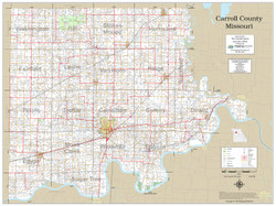 Carroll County Missouri 2024 Wall Map