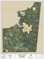 Lowndes County Mississippi 2018 Aerial Wall Map