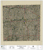 Randolph County Indiana 2022 Aerial Wall Map