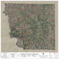 Andrew County Missouri 2022 Aerial Wall Map