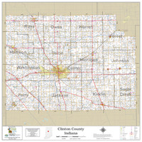 Clinton County Indiana 2022 Wall Map